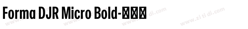 Forma DJR Micro Bold字体转换 Forma DJR Micro Bold字体转换
